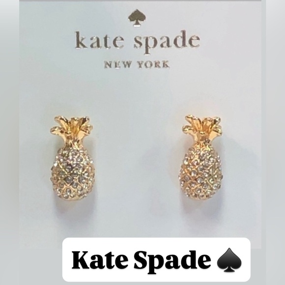 kate spade Jewelry - KATE SPADE BY THE POOL GOLD PAVE PINEAPPLE New With Tags Dust bag included